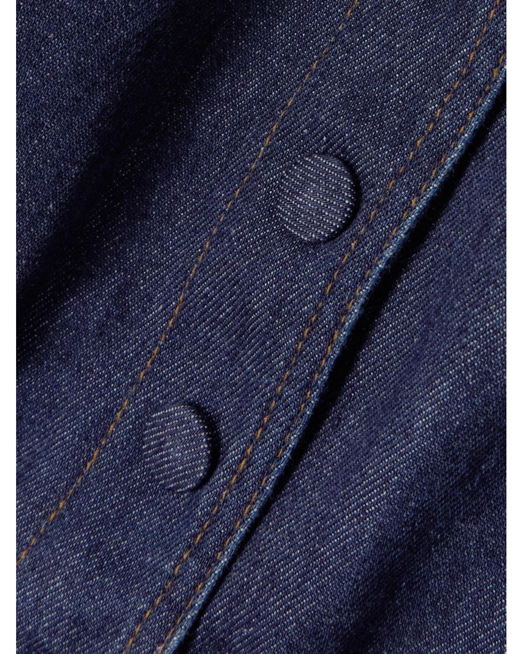 Dries Van Noten Blue Cropped Denim Jacket