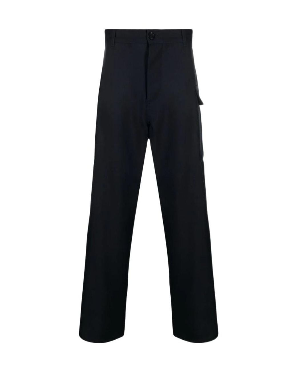 Marni Blue High-Waist Straight-Leg Trousers for men