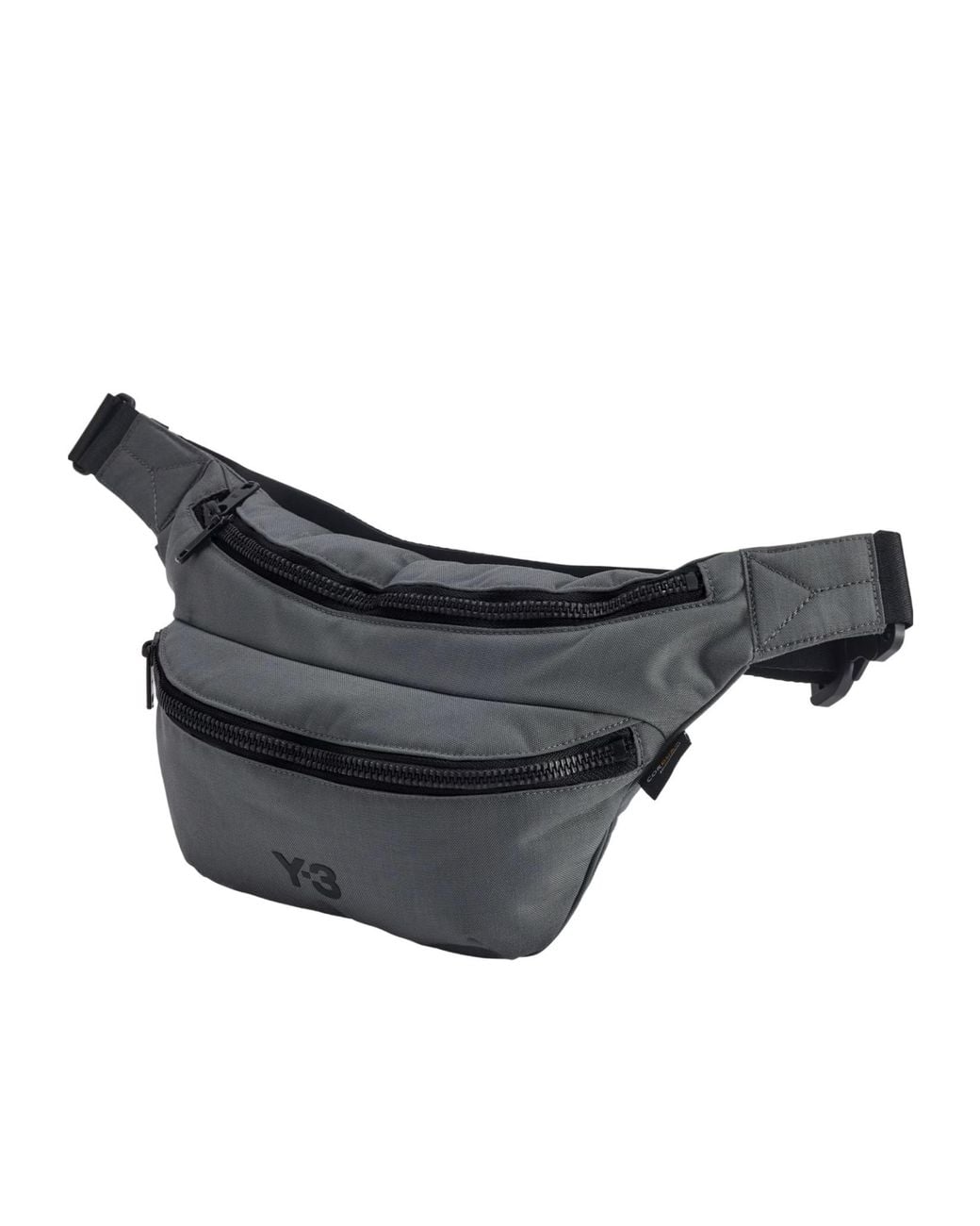 Y-3 Gray Staple Fanny Pack for men