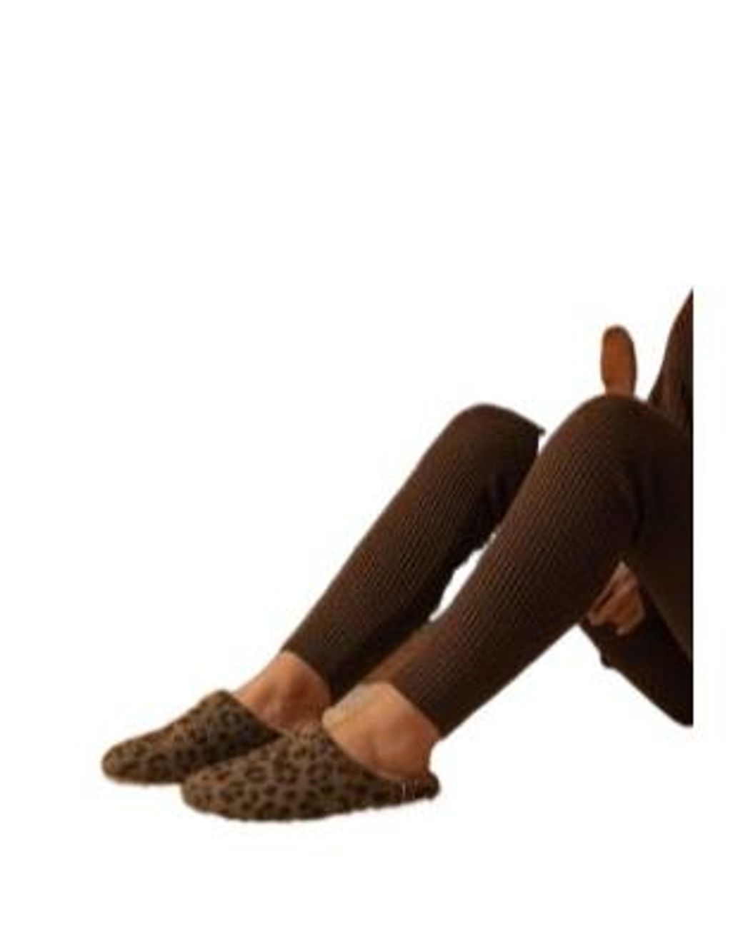 Ugg Brown Elea Leopard-Printed Shearling Slip-On Slippers