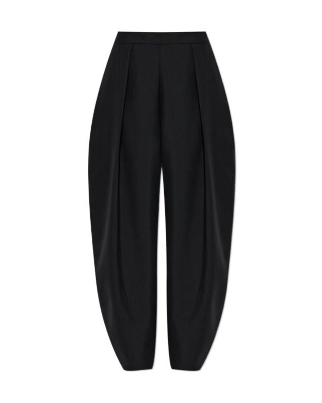 Rohe Black Pleated Wide-Leg Pants