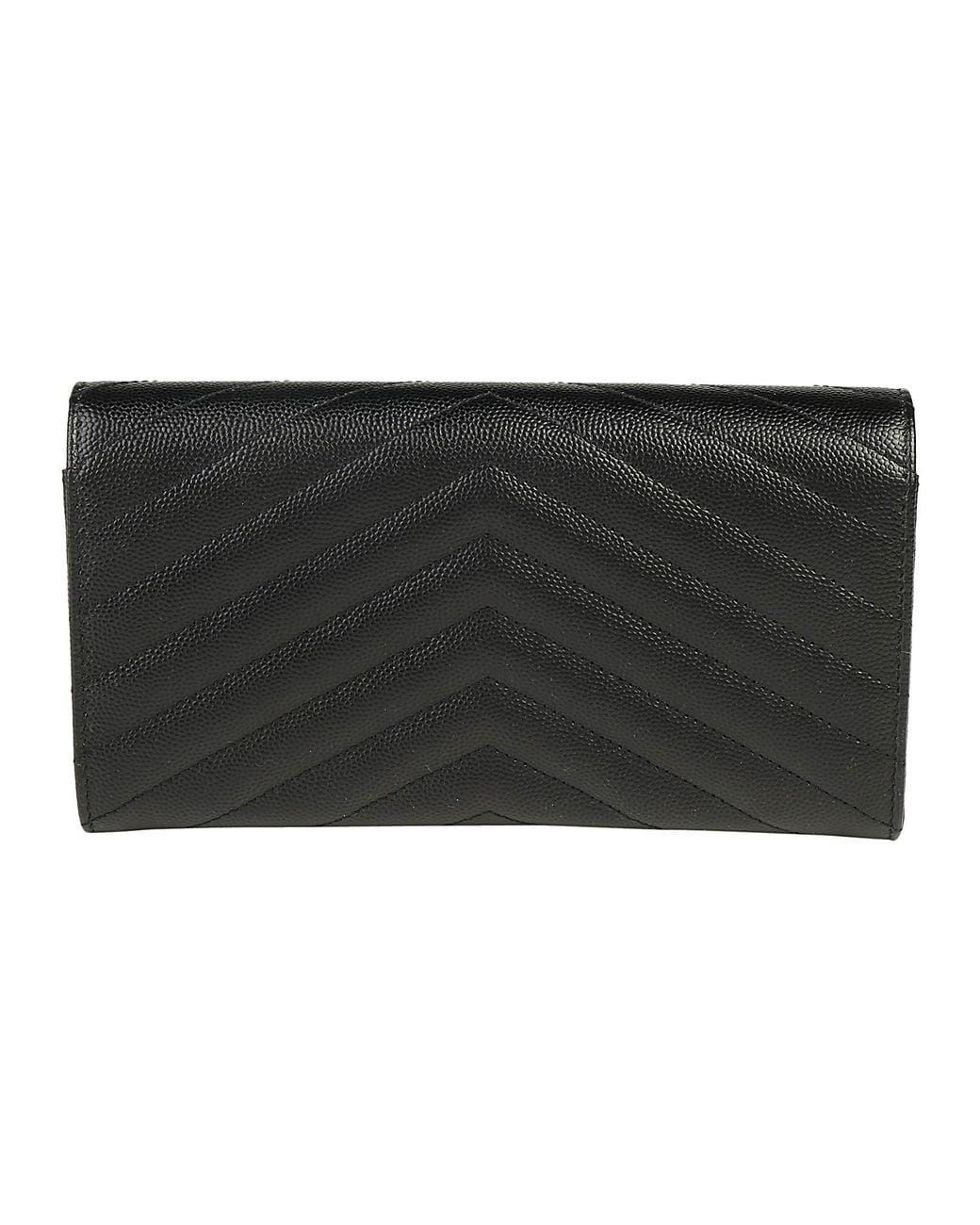 Saint Laurent Black Grain De Poudre モノグラム ウォレット