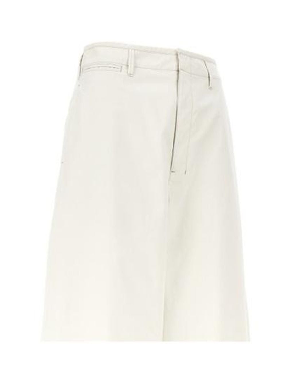 Lemaire White Wide Leg Chino Trousers