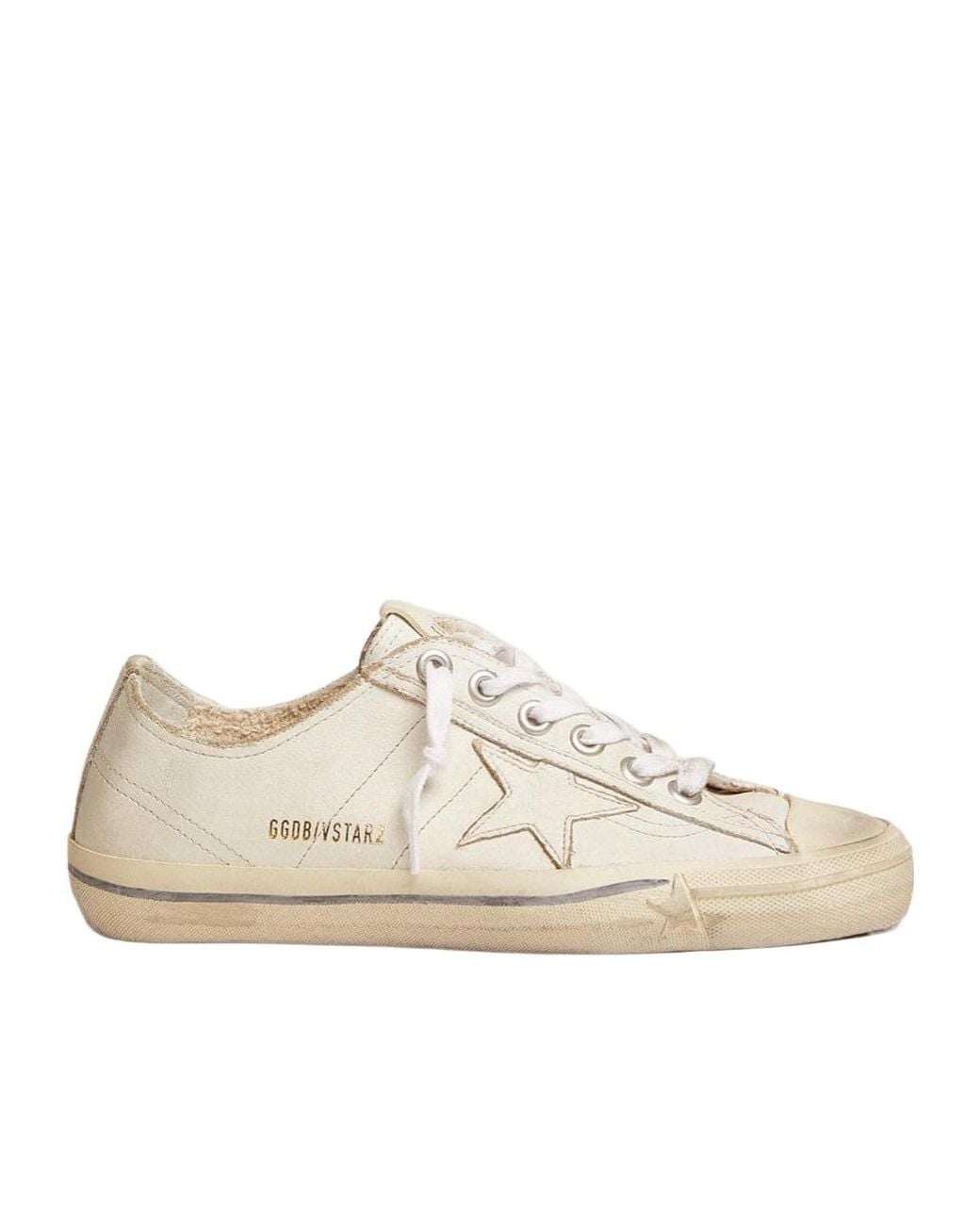 Golden Goose Deluxe Brand White V Star Low-Top Sneakers