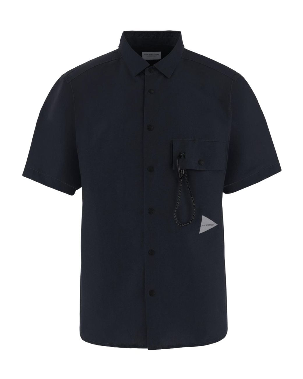 And Wander Blue Collared Short-Sleeved Shirt for men