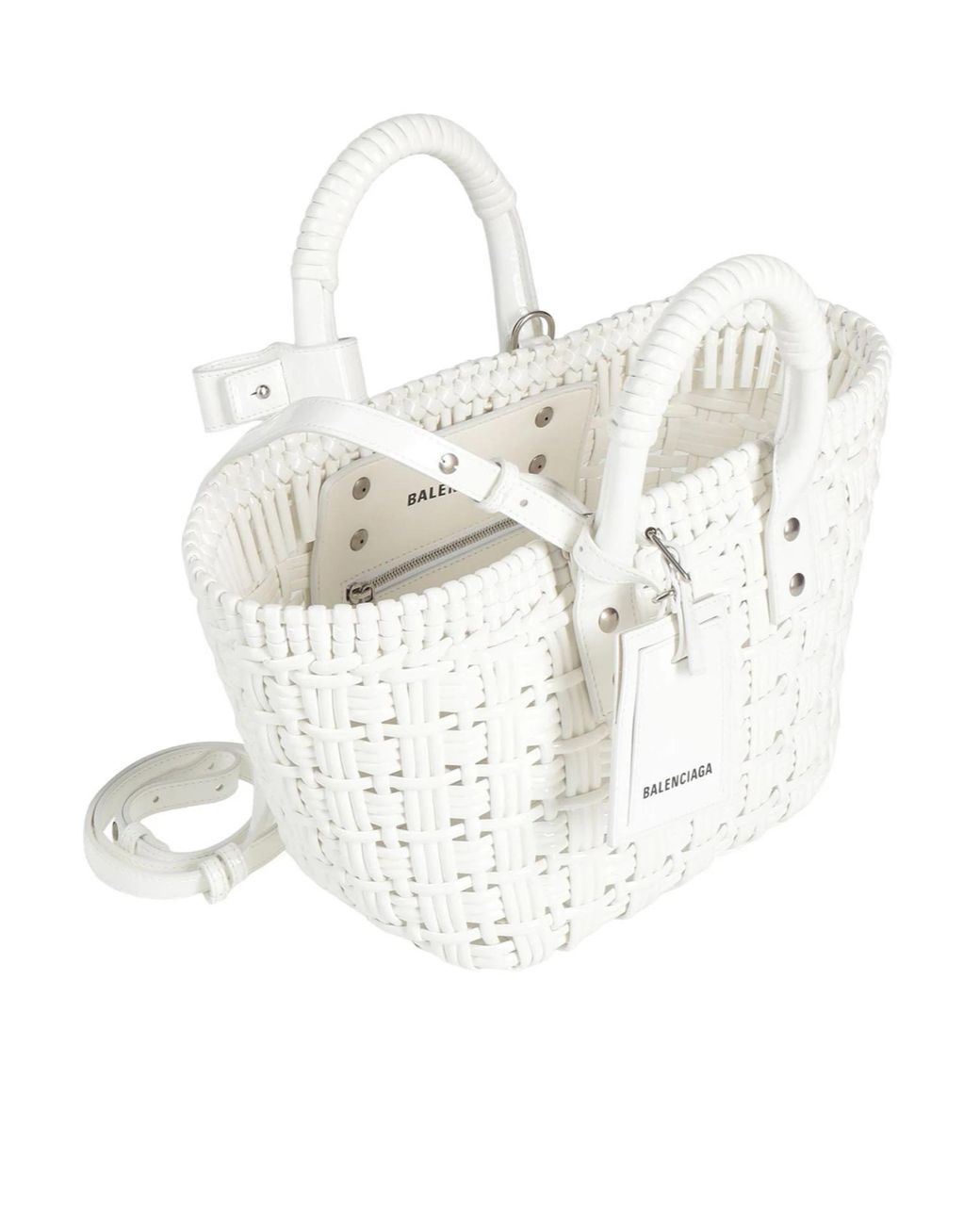 Balenciaga White Large Plastic Tote Bag