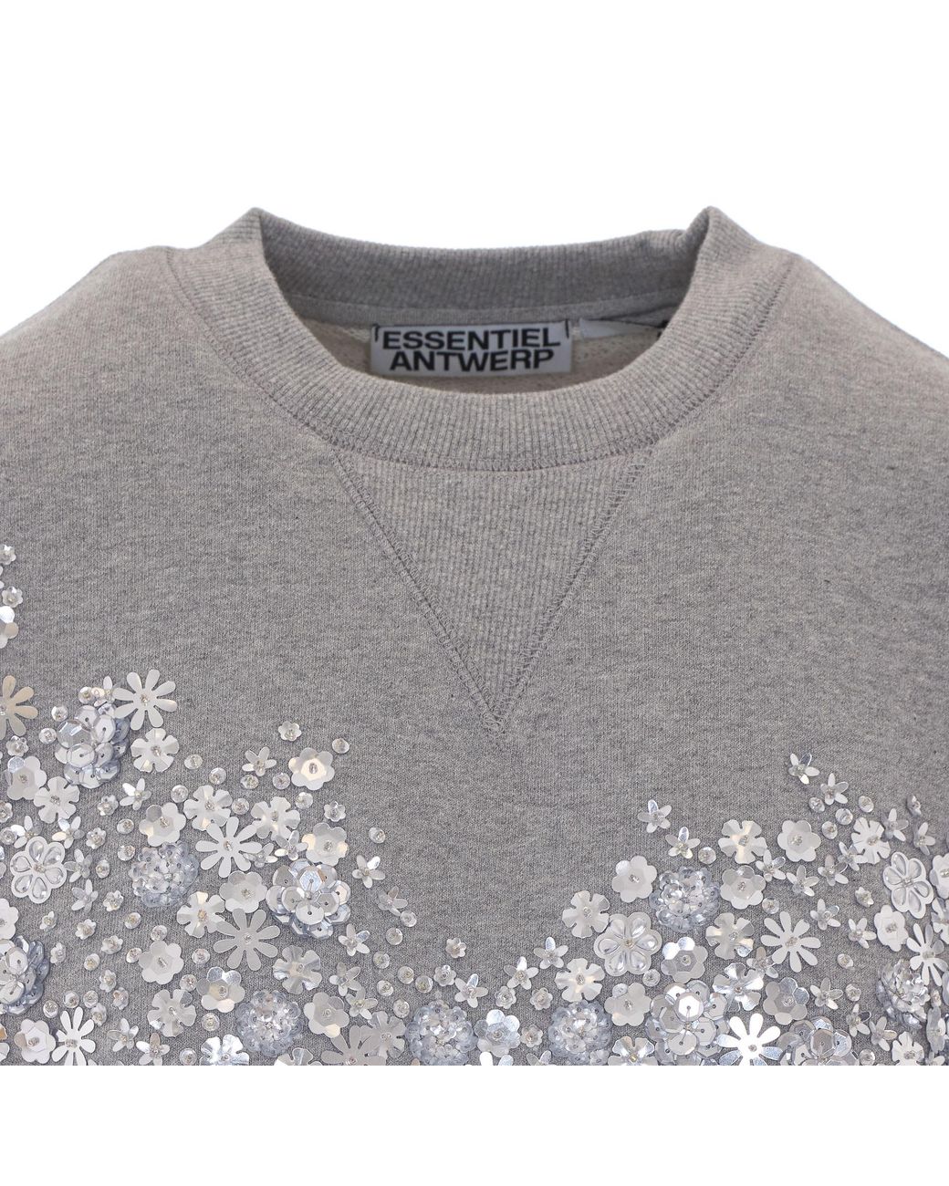 Essentiel Antwerp Gray Kruimel Embellished Sweatshirt