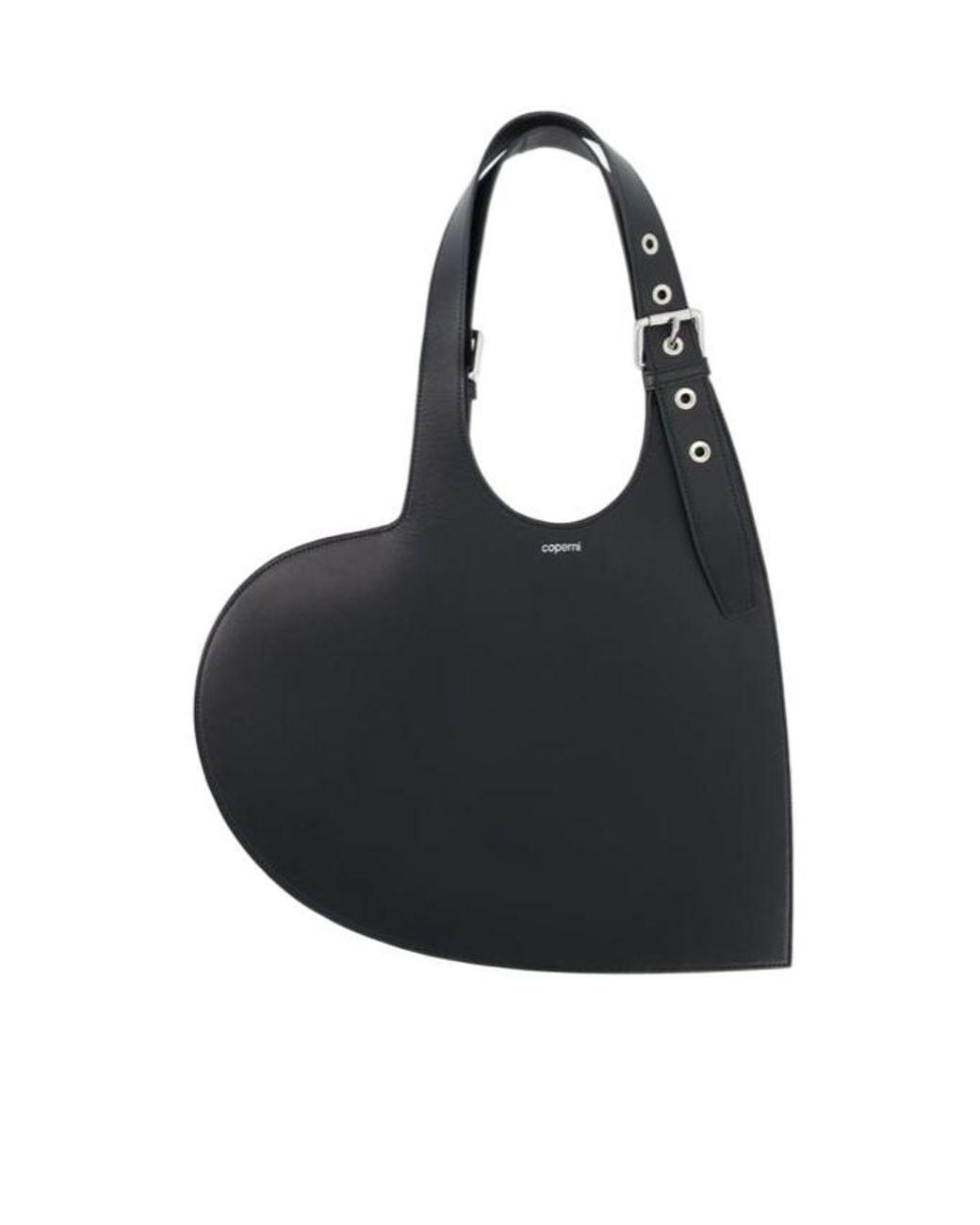 Coperni Black Belt Heart Tote Bag