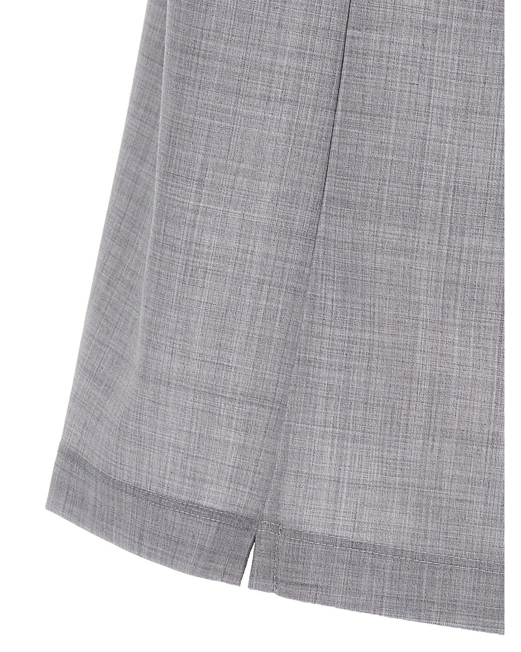 Brunello Cucinelli Gray Logo Detailed Short Sleeved Polo Shirt for men
