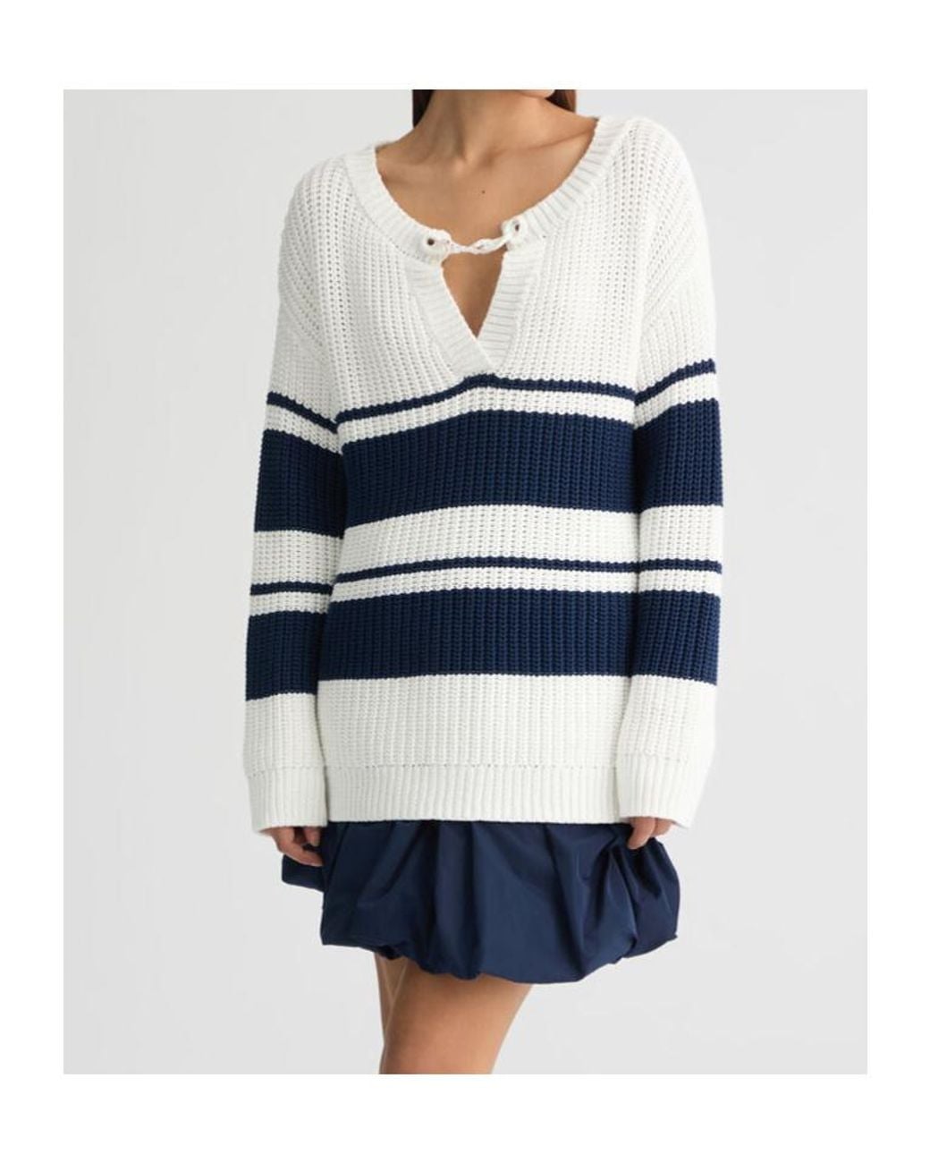 Liu Jo Blue Striped Pullover