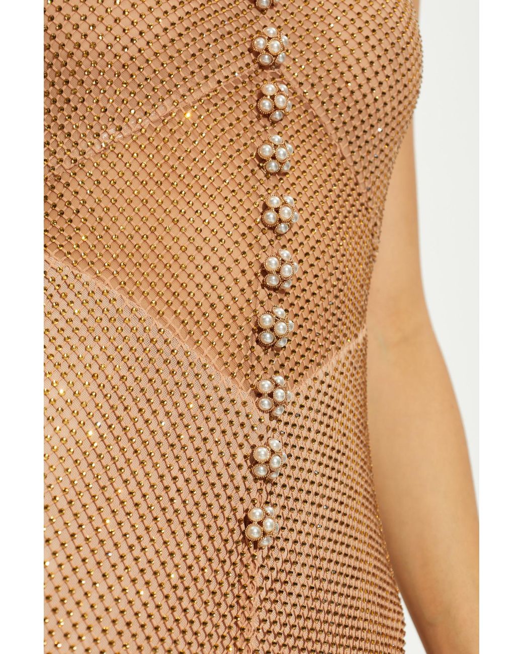 Self-Portrait Natural Sleeveless Dress