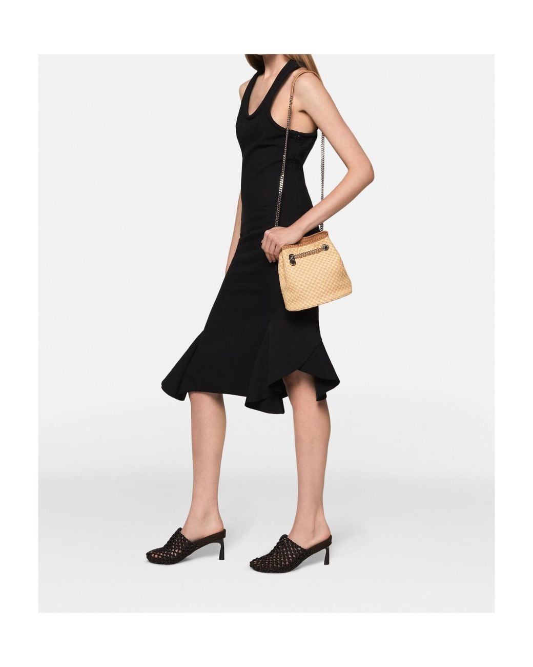 Stella McCartney Blue Peplum-Hem Dress