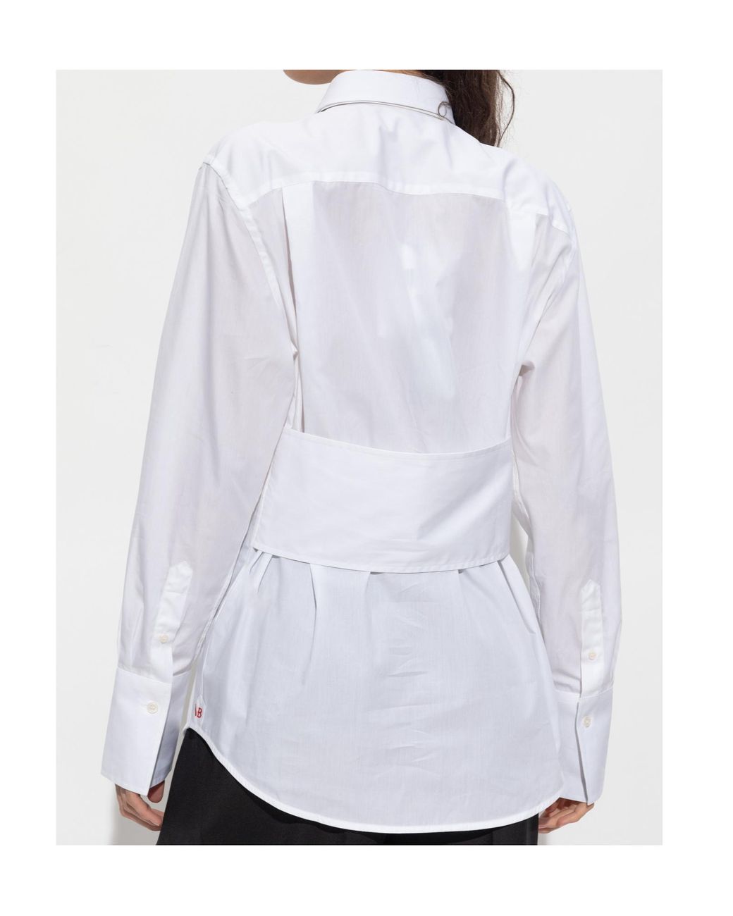 Victoria Beckham White Tab Detail Shirt