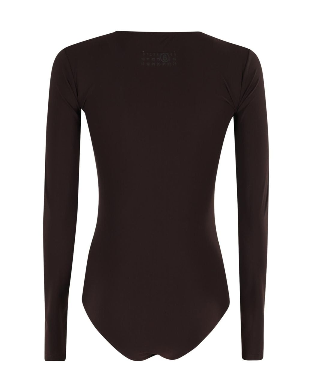 MM6 by Maison Margiela Black Long-Sleeved Bodysuit