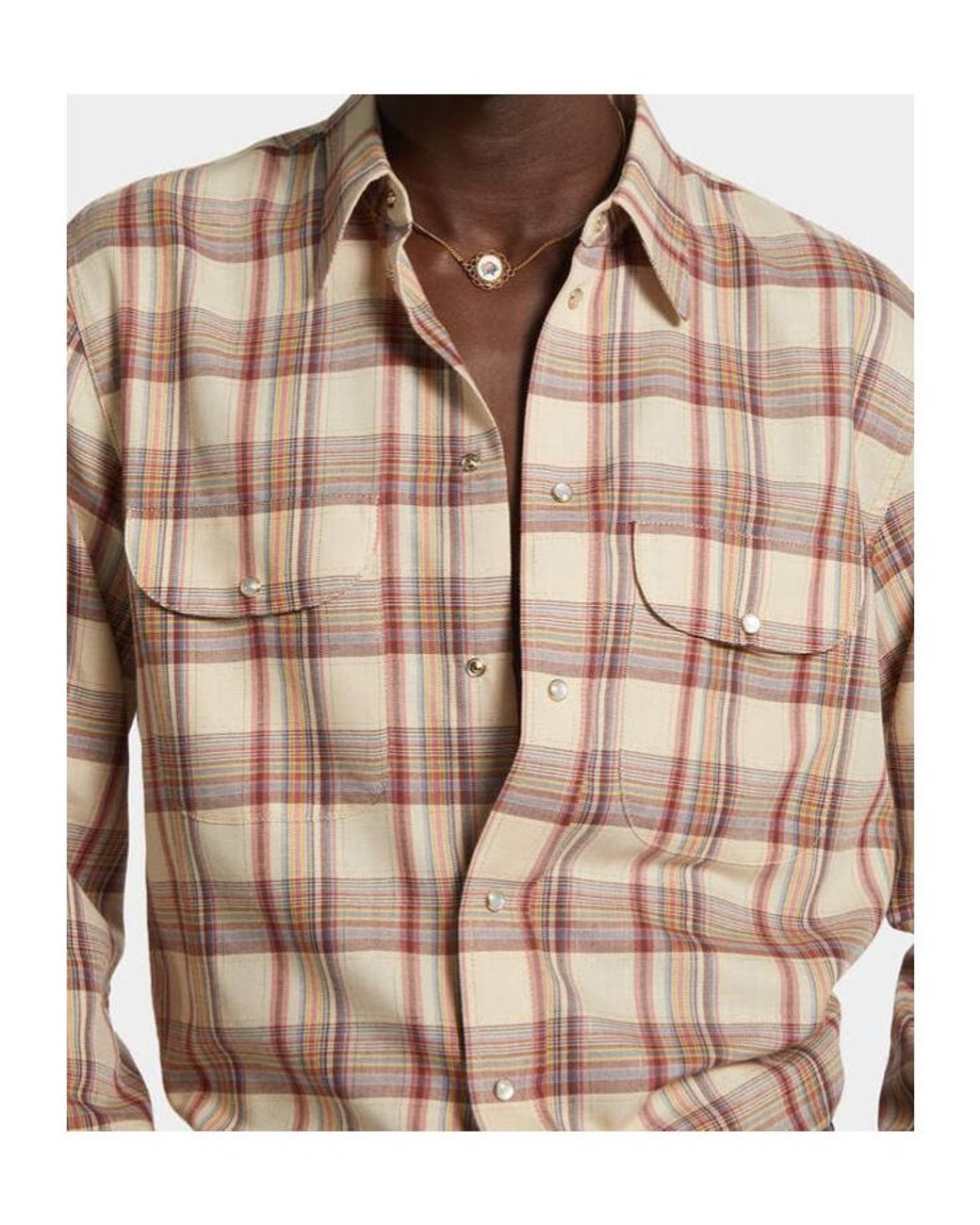 DSquared² Multicolor Checked Curved Hem Shirt for men