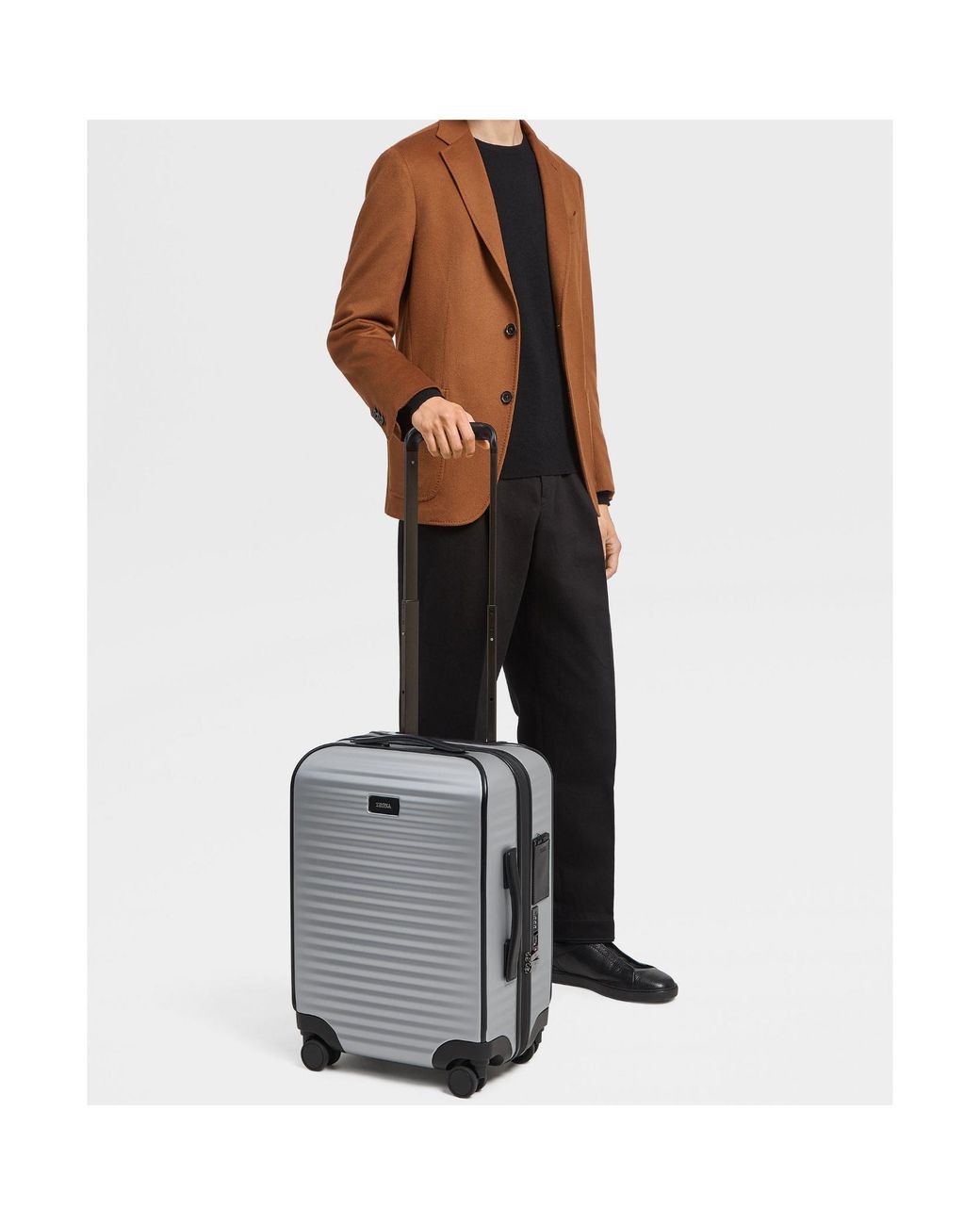 Zegna Gray Leggerissimo Trolley Suitcase for men