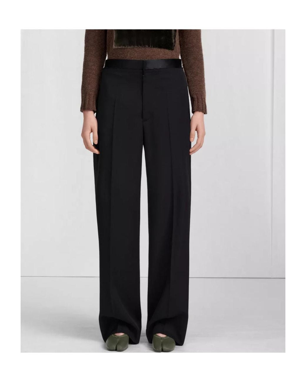 Maison Margiela Black Tailored Wide-Leg Pants