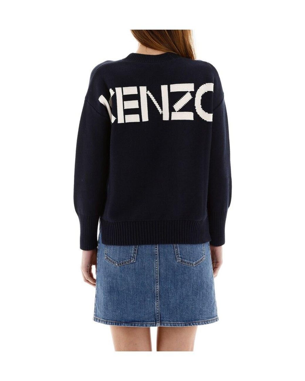 KENZO Black Jacquard Logo Sweater