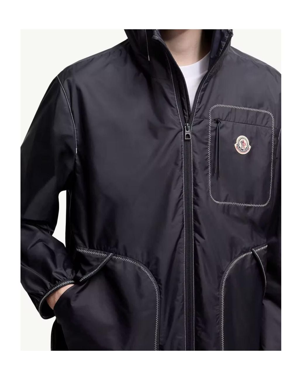 Moncler Blue Terche Hooded Windbreaker for men