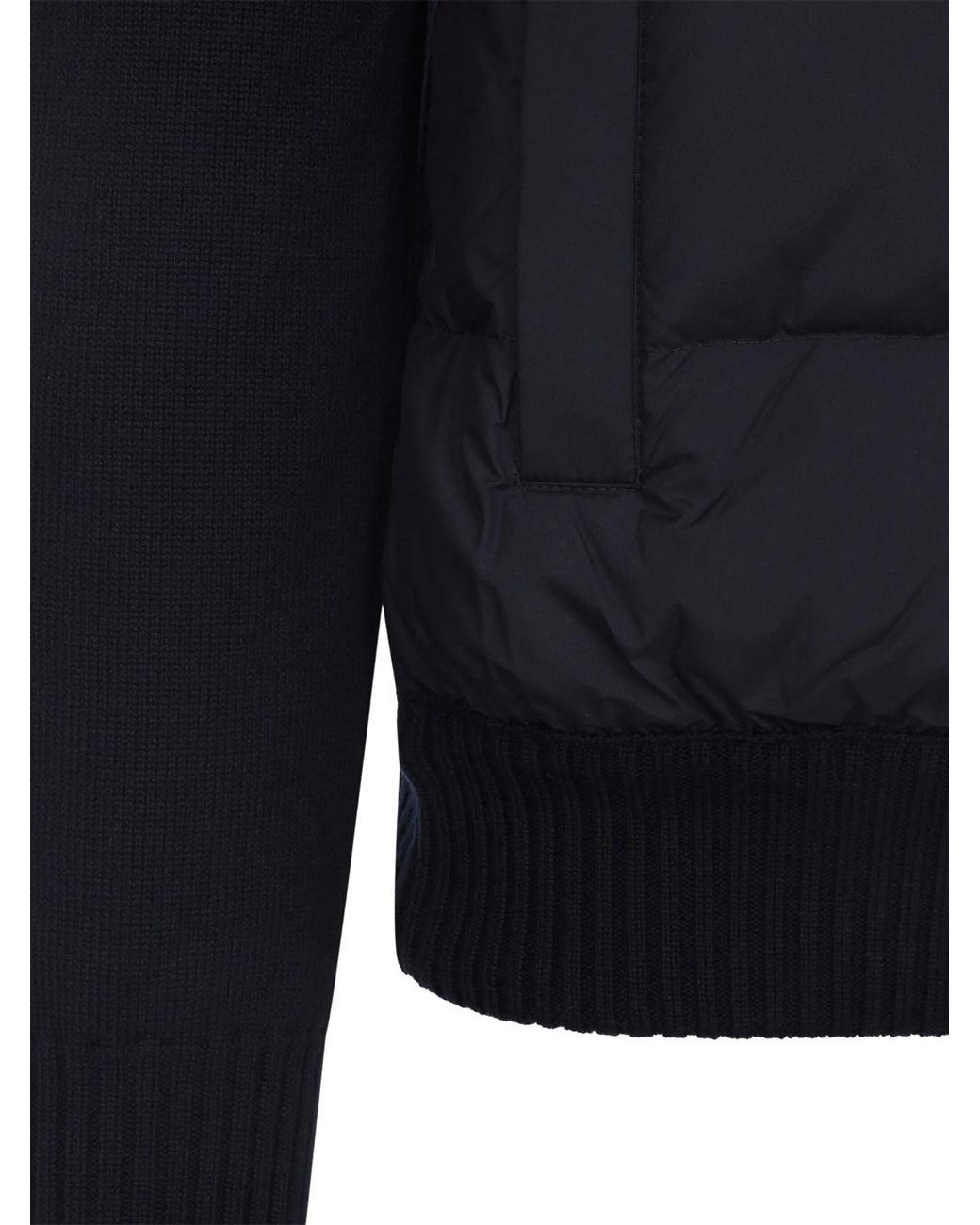 Moncler Blue Padded Zip-Up Cardigan for men