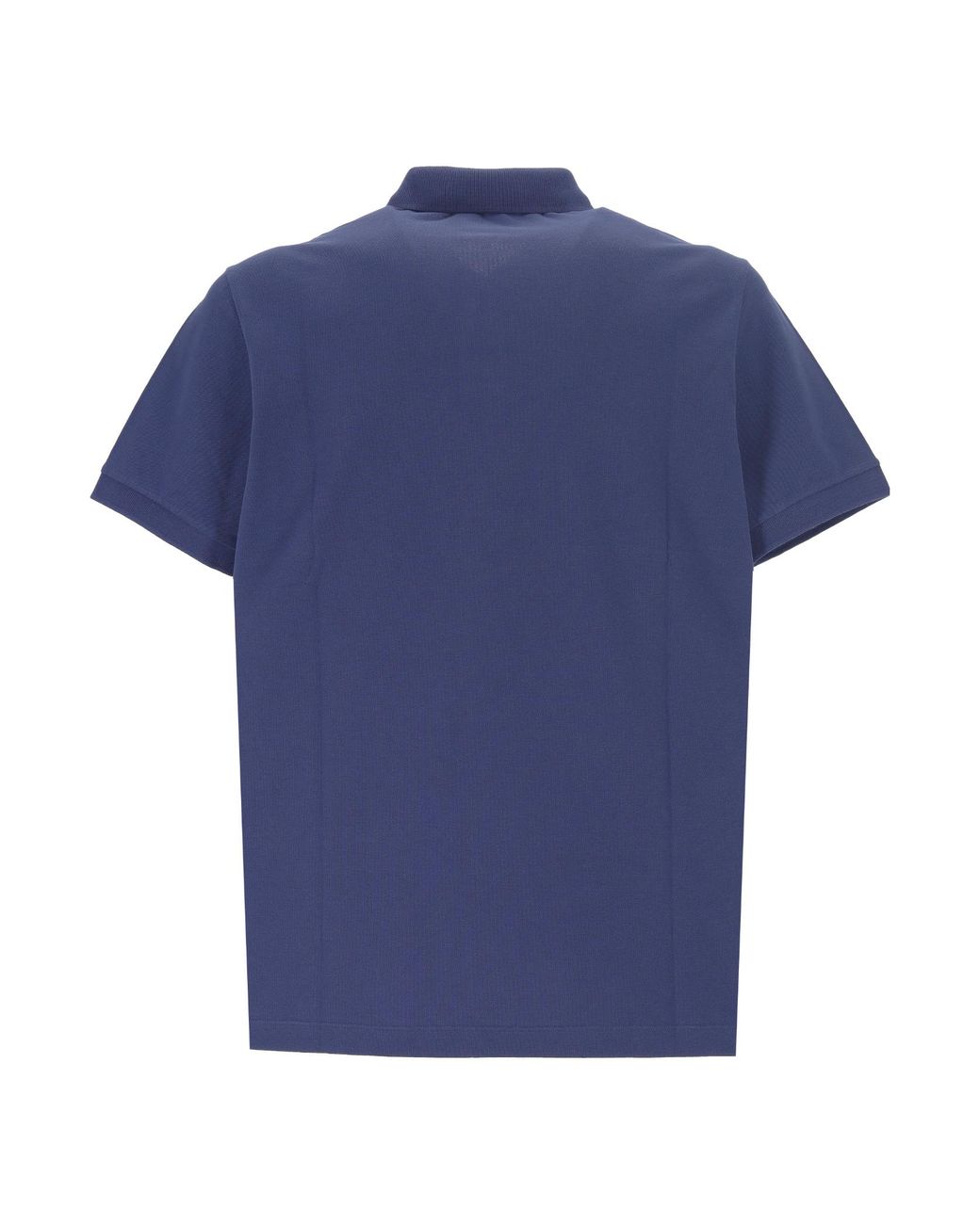 Stone Island Blue Logo Patch Short-Sleeved Polo Shirt for men
