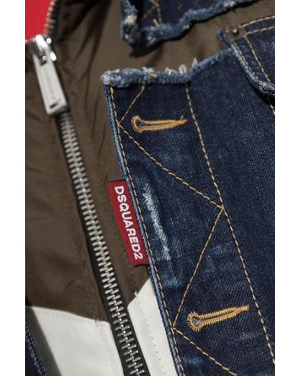 DSquared² Blue Multilayer Denim Jacket for men