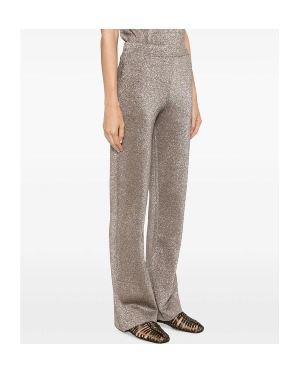Missoni Gray Metallic-Effect Trousers