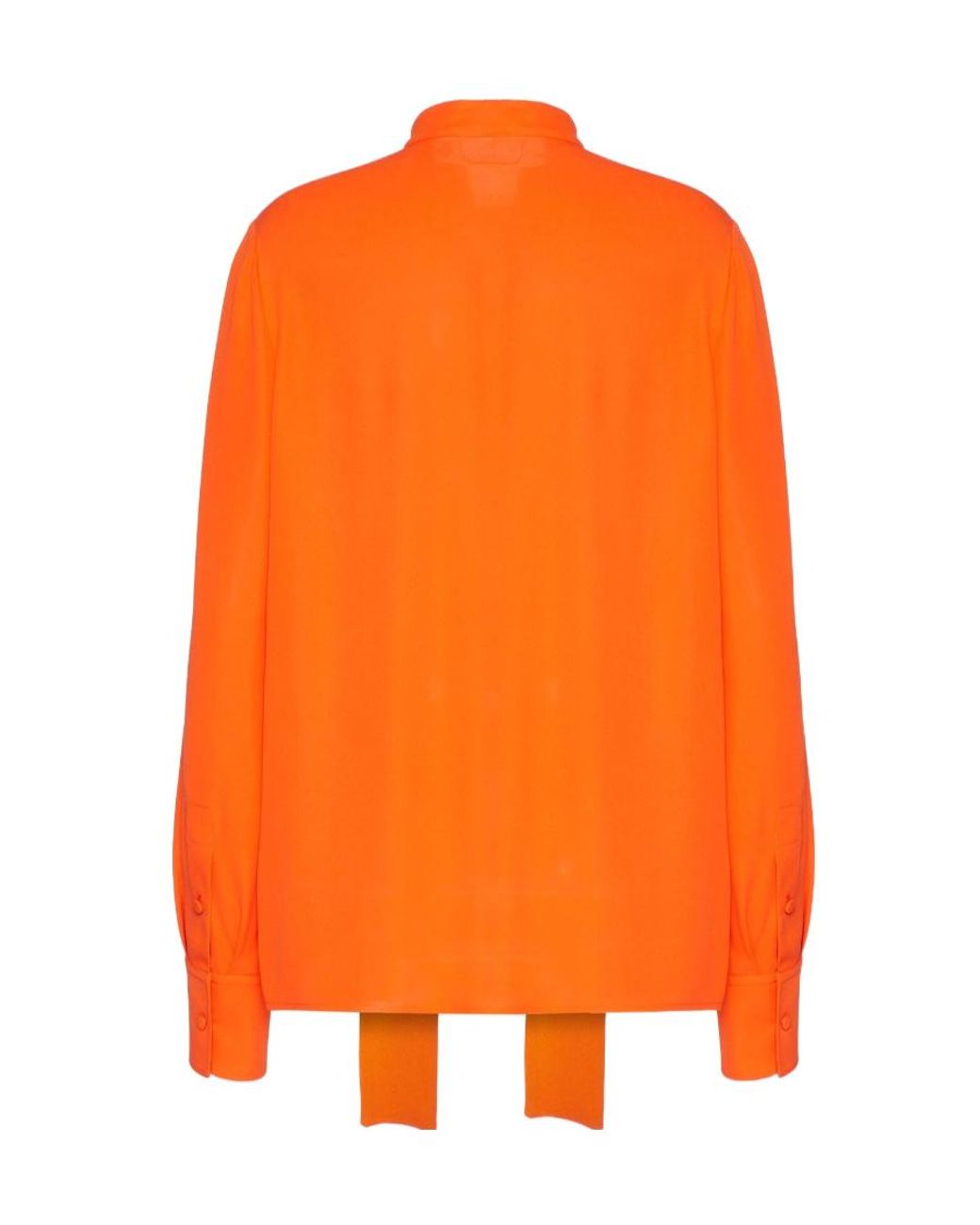 Valentino Orange Scarf Long-Sleeved Shirt