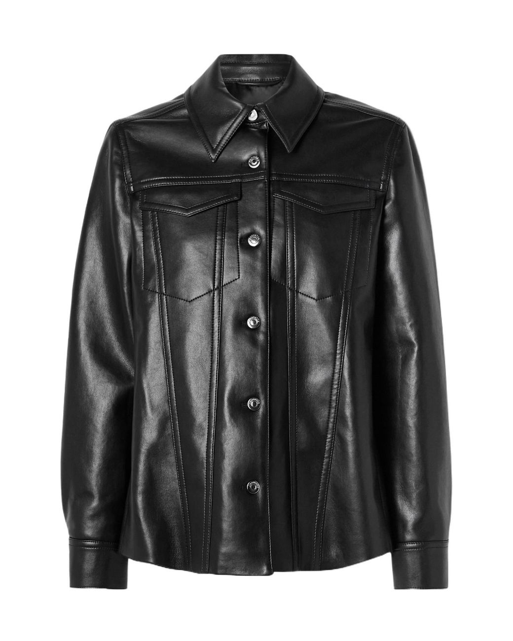 Nanushka Black Rocio Faux-Leather Jacket