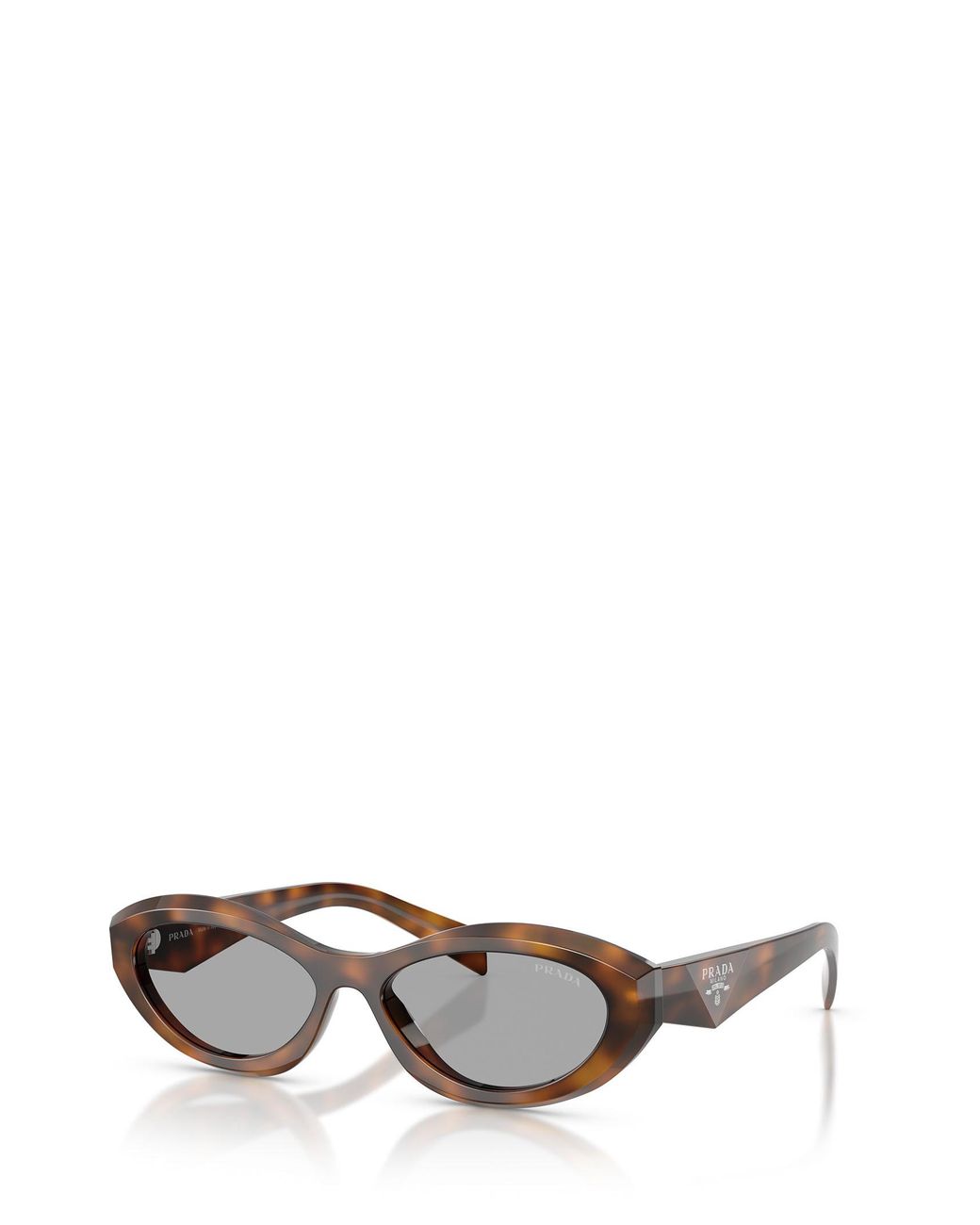 Prada White Eyewear Cat-Eye Sunglasses