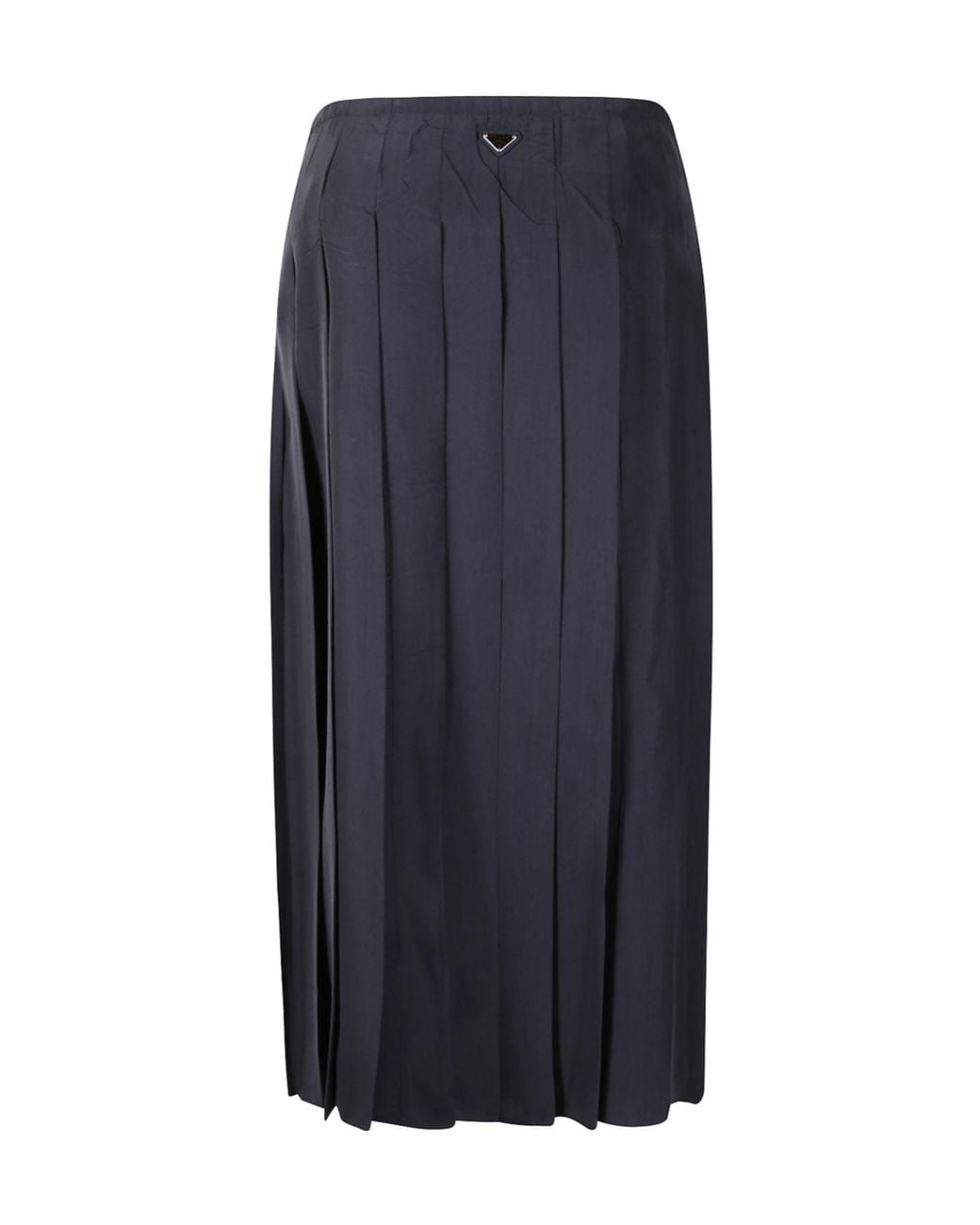 Prada Blue Drawstring Pleated Skirt