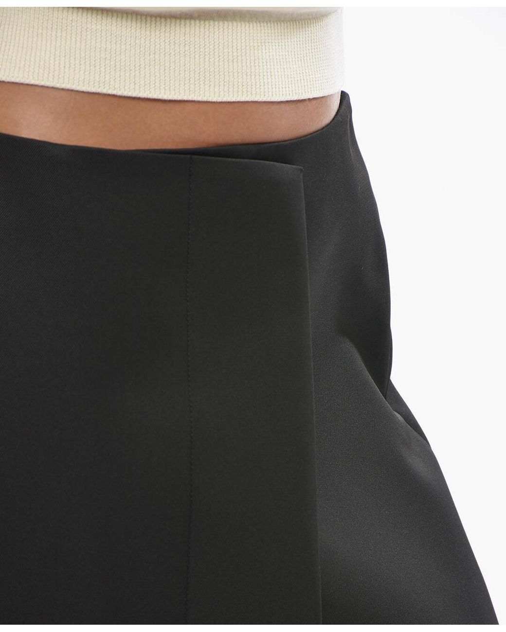 Max Mara Black Biada A-Line Midi Skirt