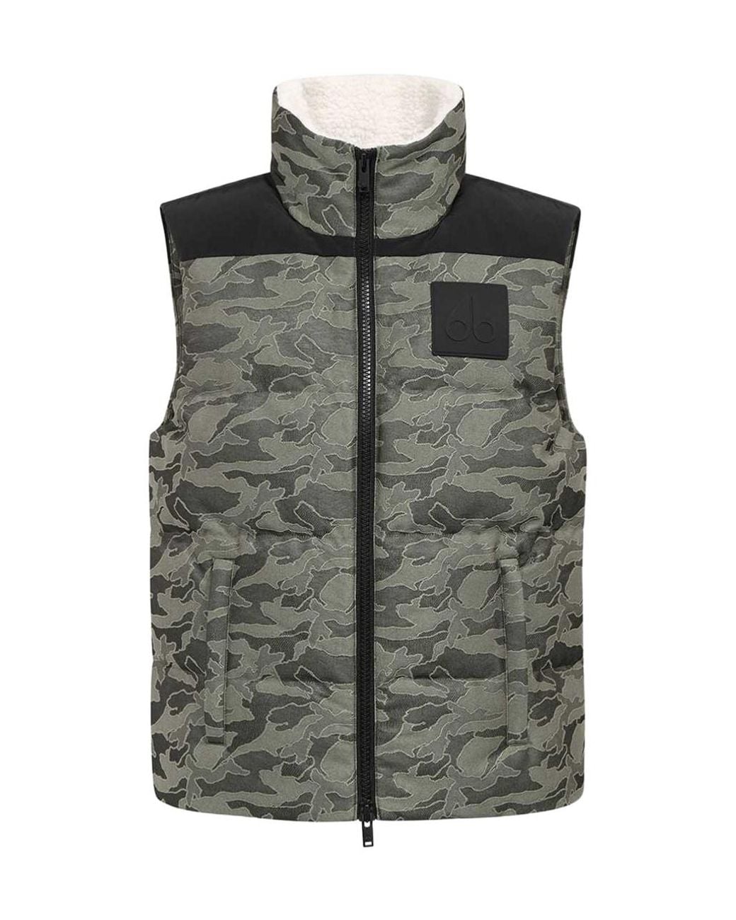 Moose Knuckles Gray Upright Neck Down Vest for men