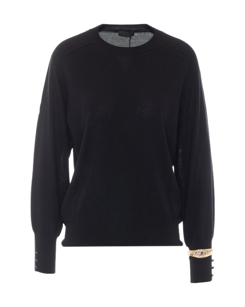 Liu Jo Blue Studded Cuff Knitted Sweater