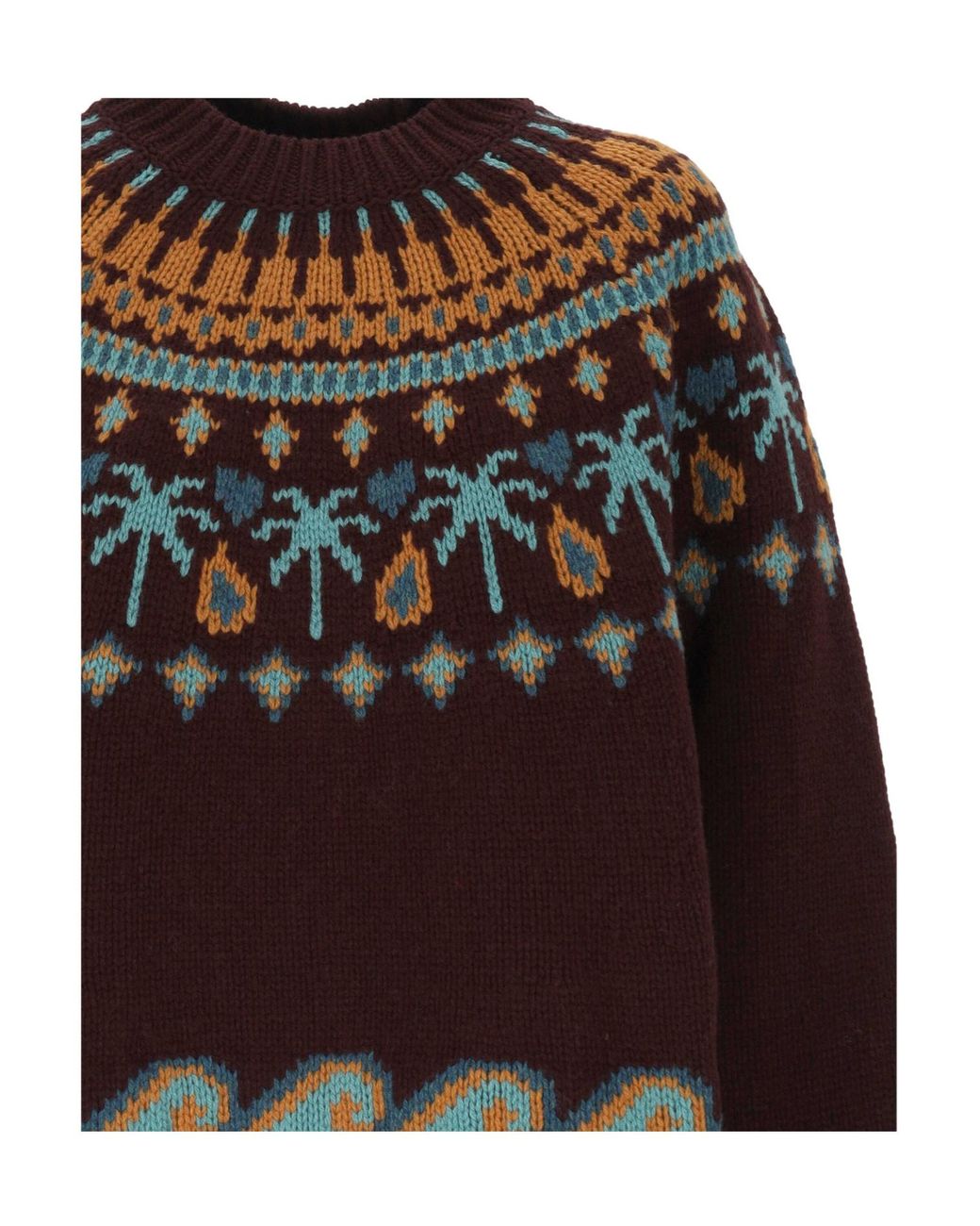 Alanui Black Pattern-Jacquard Knitted Jumper