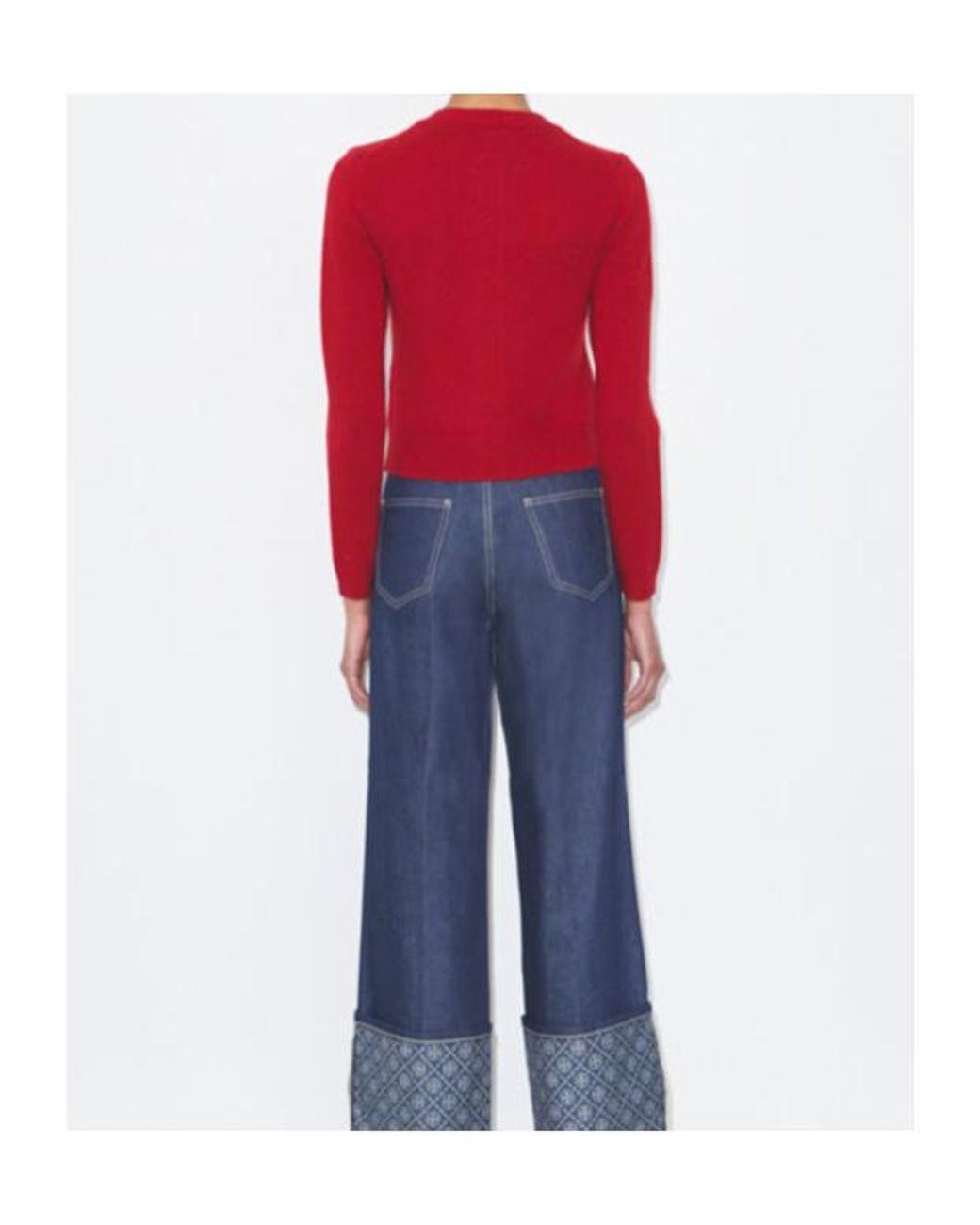 Tory Burch Red Cashmere Button Cardigan