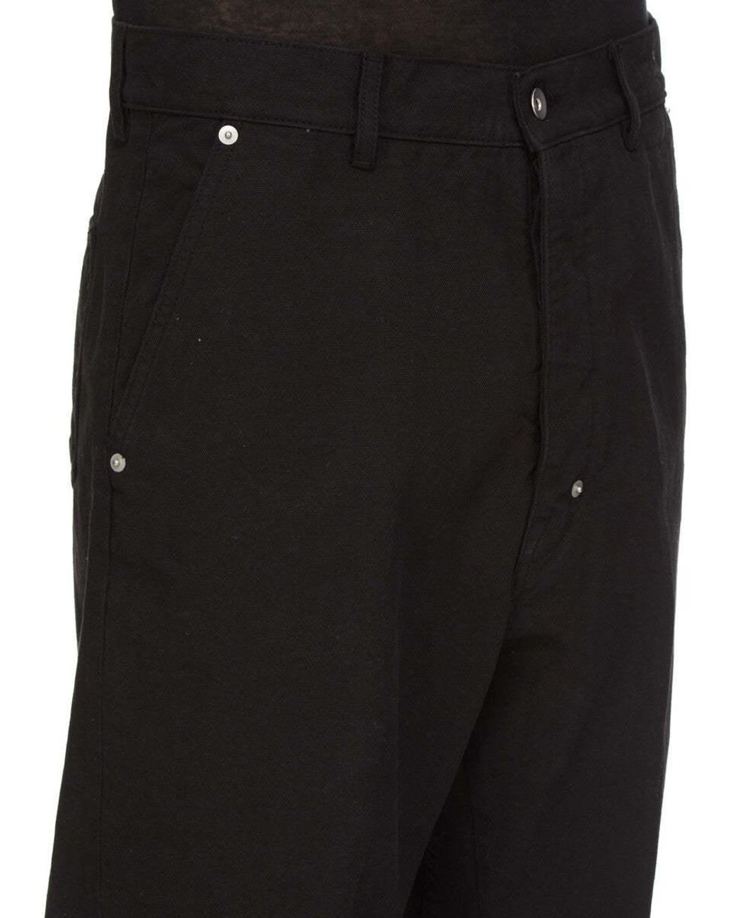 Rick Owens Black Button-Fly Jeans for men