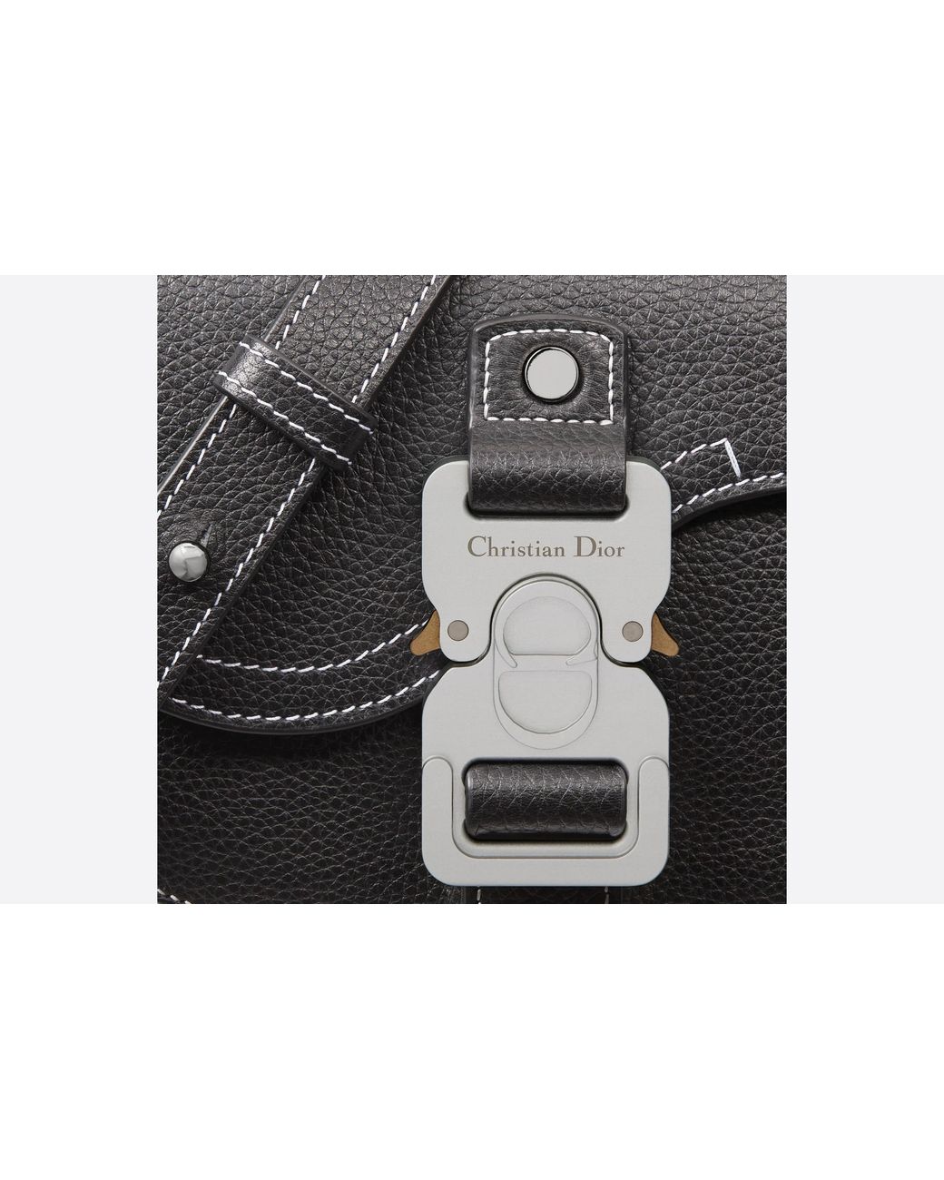Dior Black Saddle Pouch With Strap for men