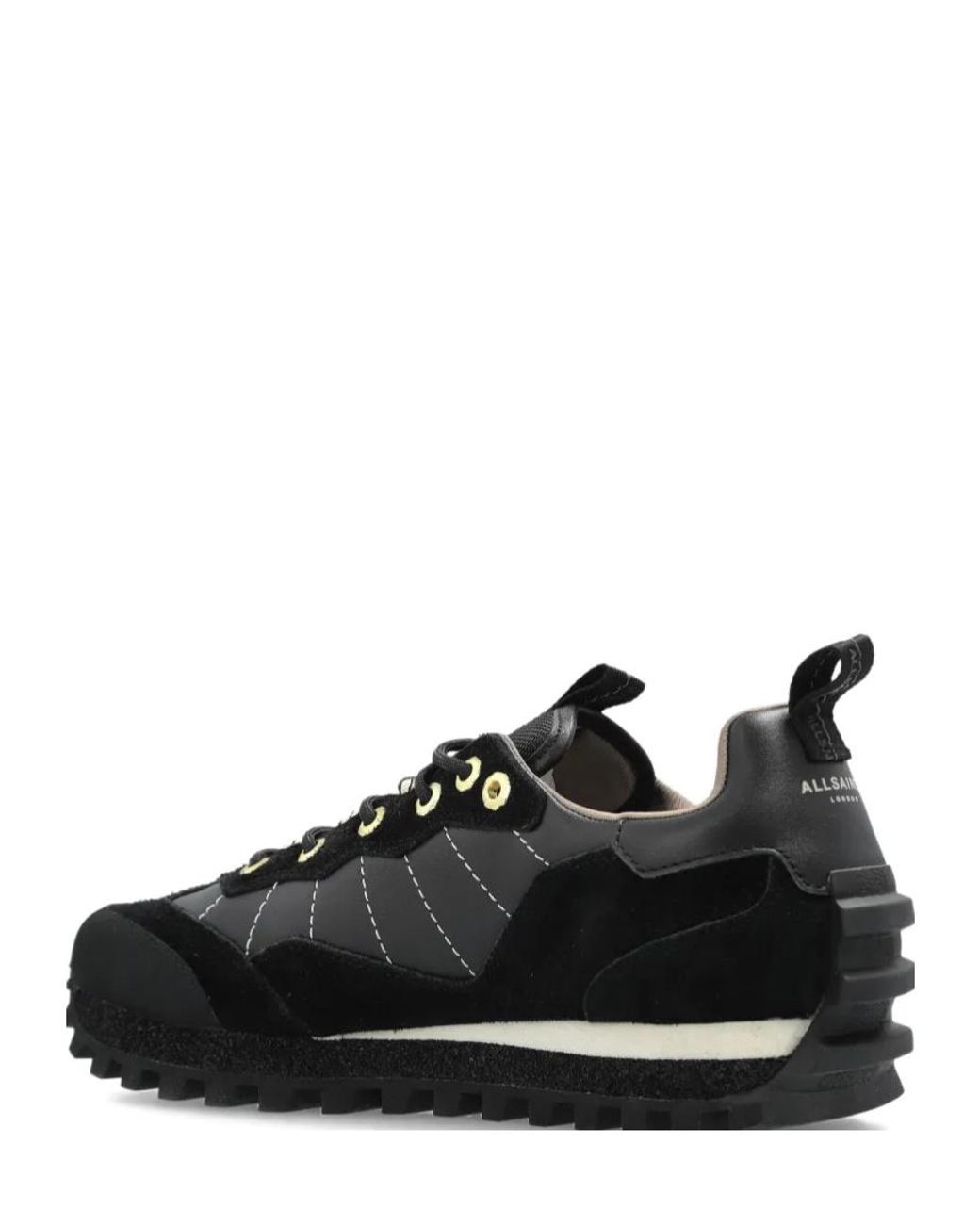 AllSaints Black Nevis Lace-Up Sneakers