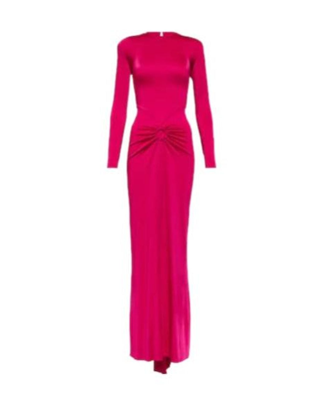 Victoria Beckham Pink Pleated Knit Maxi Skirt