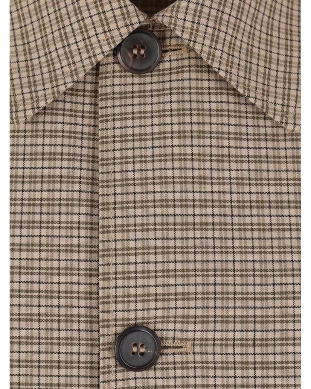 Prada Brown Button-Up Checked Jacket for men