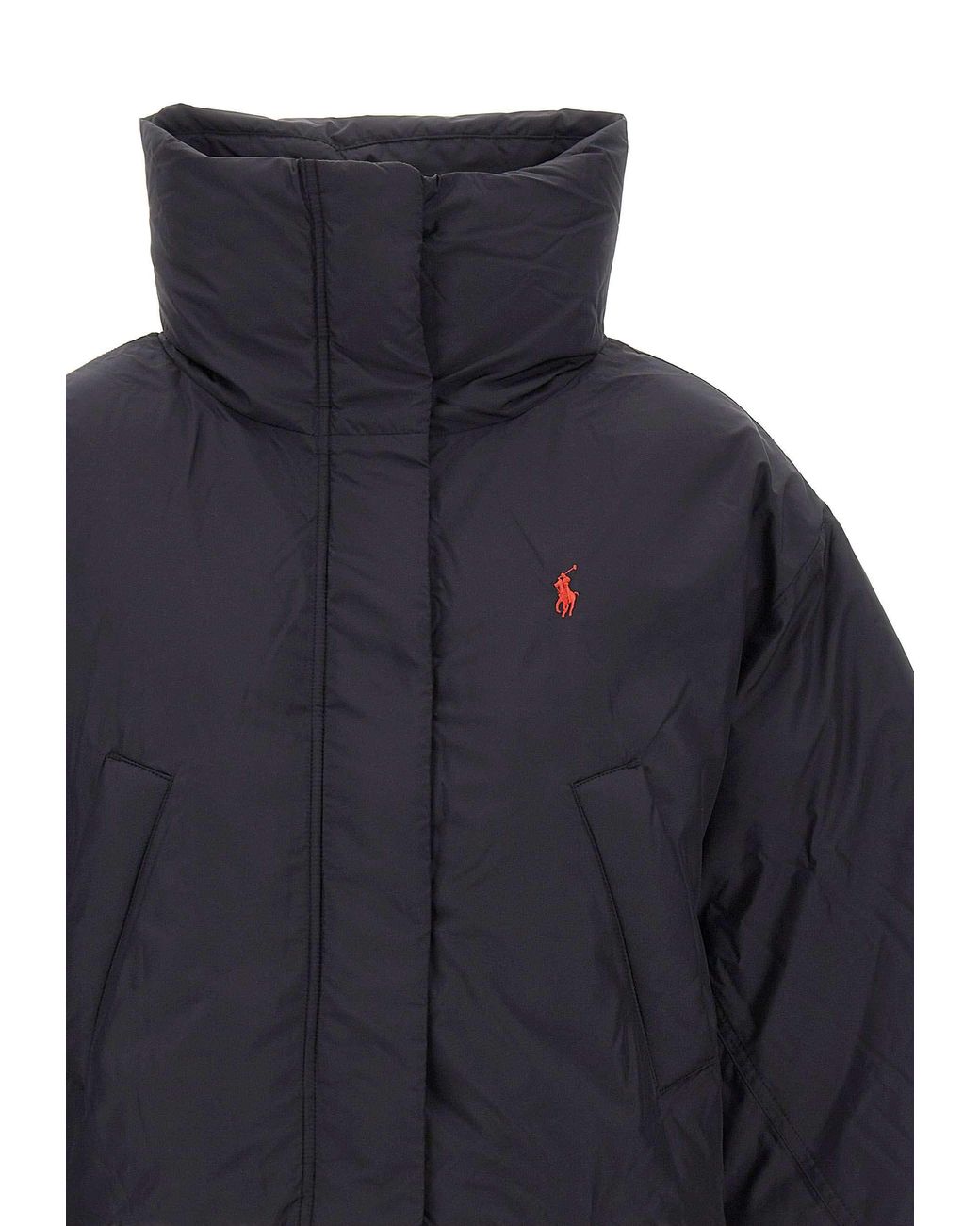 Polo Ralph Lauren Black Button-Fastening Puffer Jacket