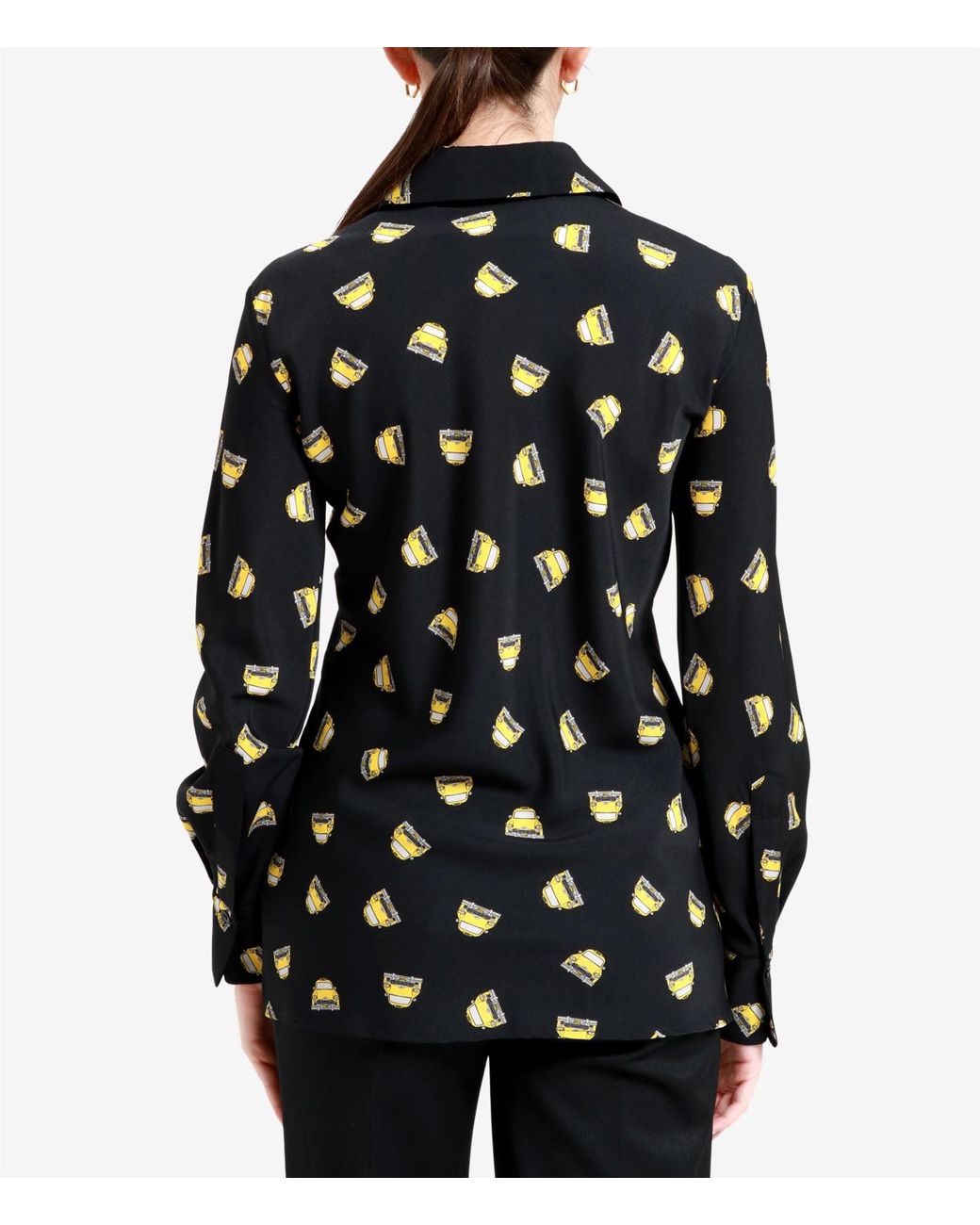 Erika Cavallini Semi Couture Black Printed Shirt