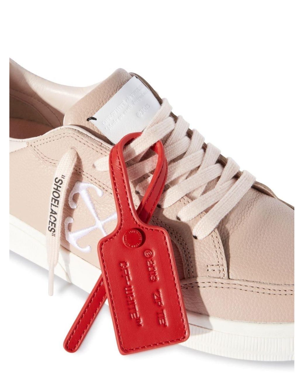 Off-White c/o Virgil Abloh Pink New Low Vulcanized Lace-Up Sneakers