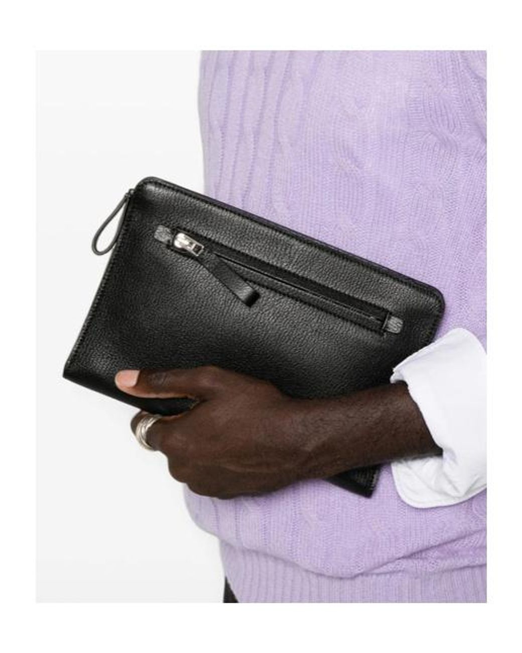 Tom Ford Black Zip-Top Clutch for men
