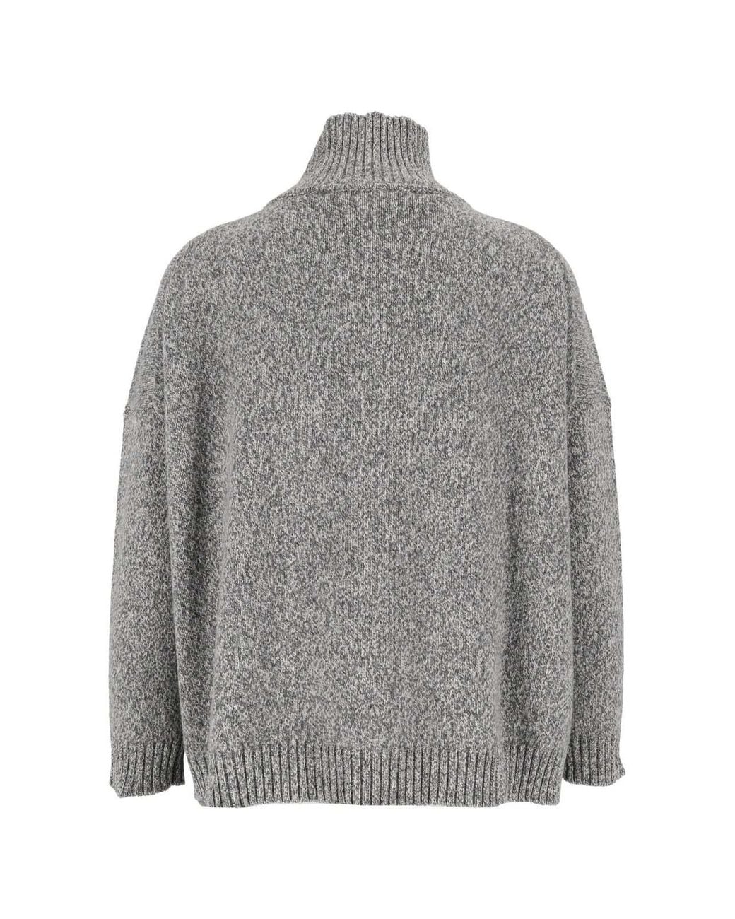 Weekend by Maxmara Gray Borgia Turtleneck Knitted Jumper