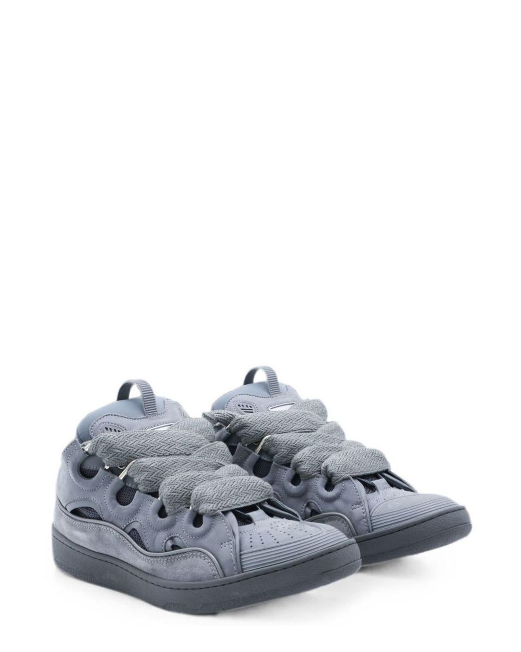 Lanvin Blue Wavy-Lace Low-Top Sneakers for men