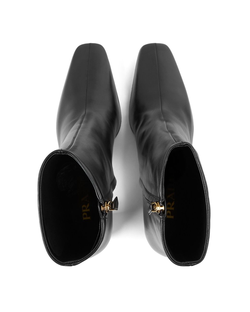 Prada Black Square Toe Ankle Boots