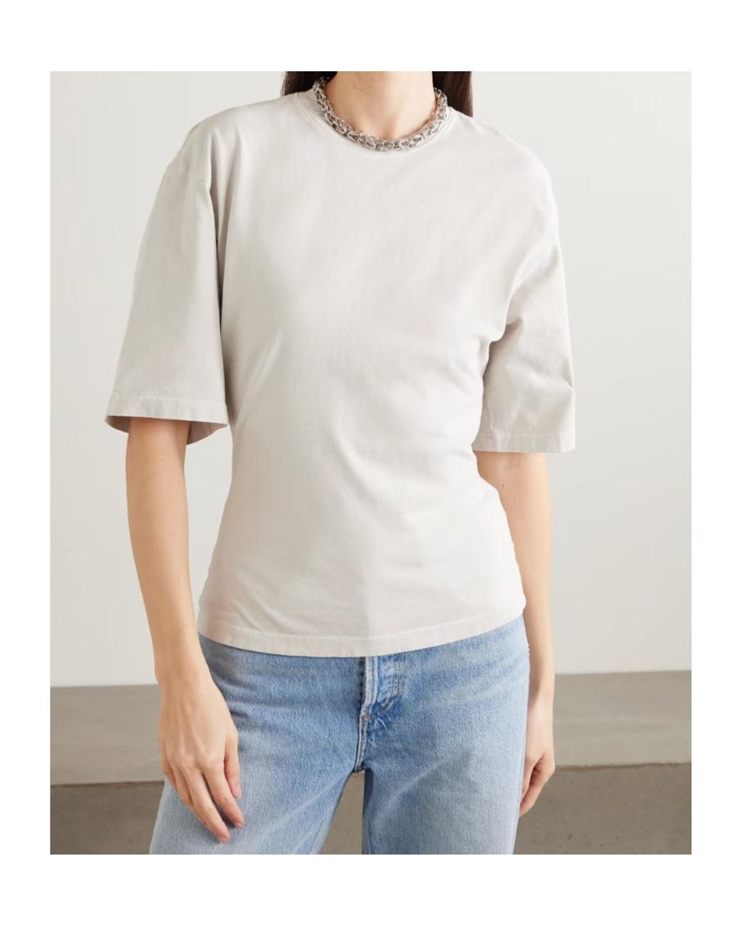 Agolde White Storey Cotton-Jersey T-Shirt