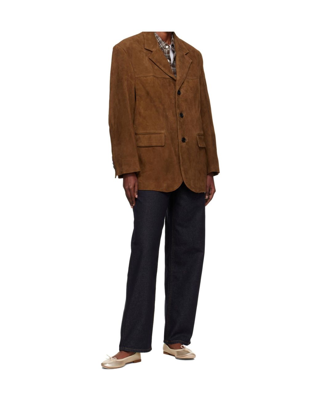 DUNST Brown Single-Breasted Suede Jacket